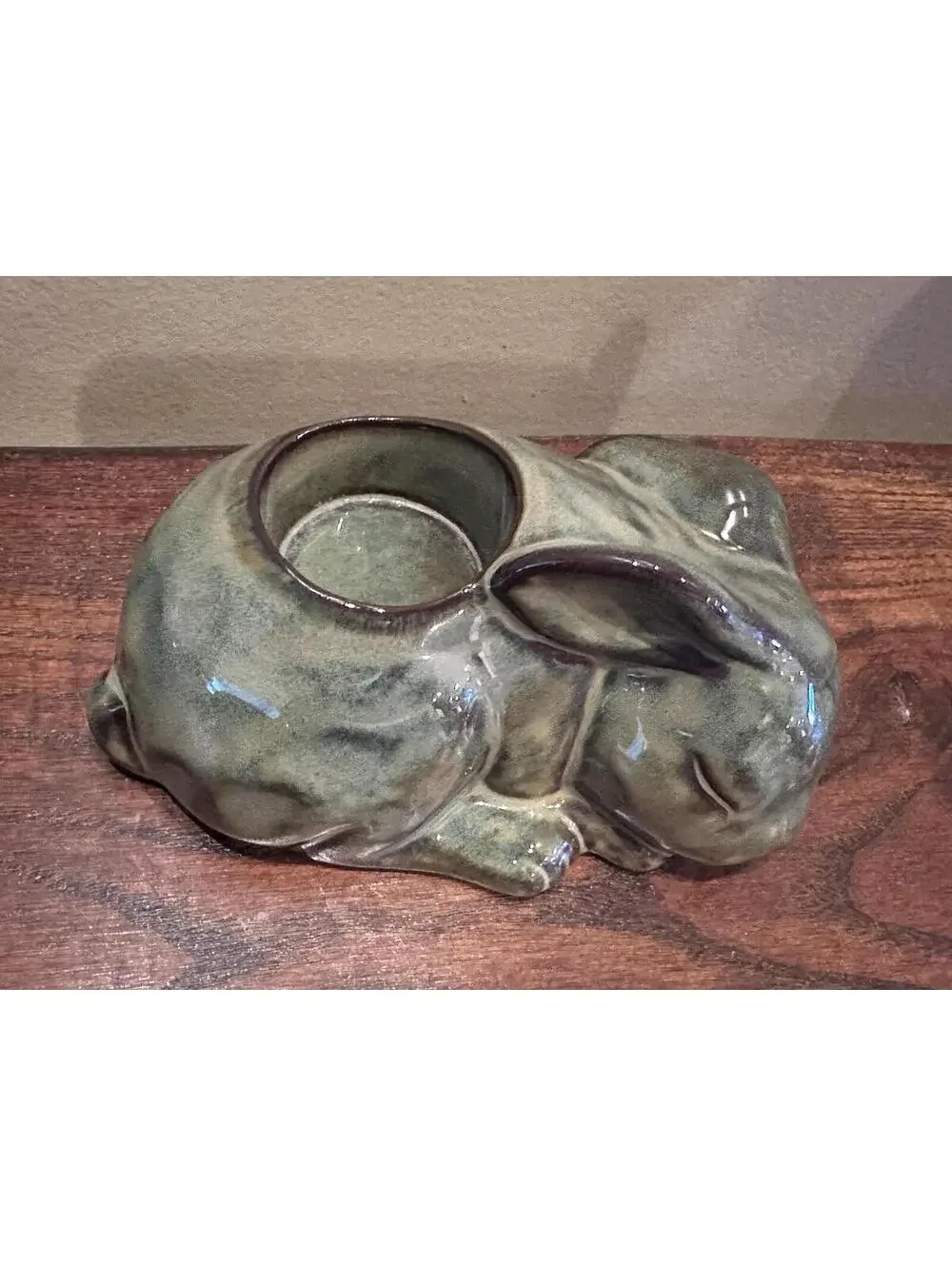 Partylite Easter Bunny Rabbit Glazed Terra Cotta Tabletop Votive Candle Holders - Picture 3 of 15